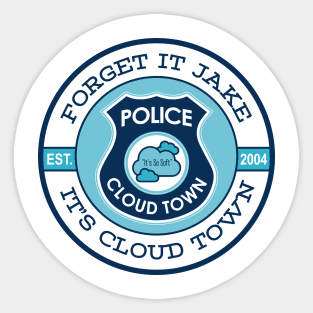 Cloud Town Police - An Inside Out Art Design Sticker